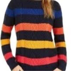 Tommy Hilfiger ribbed knit Striped Sweater Multicolor M excellent